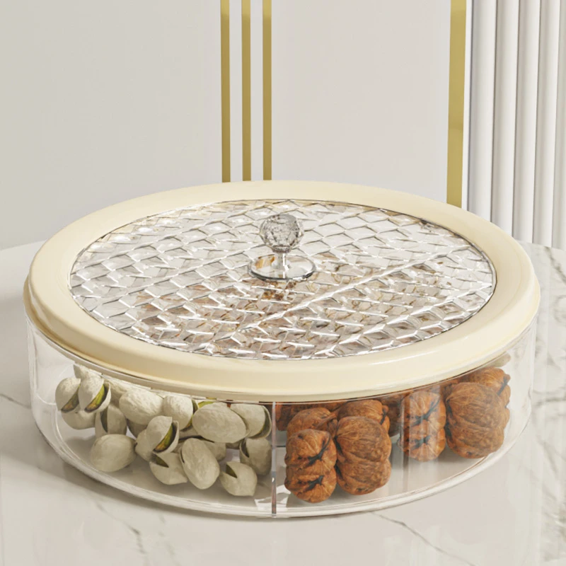 水果盘客厅茶几家用春节过年2025新款轻奢零食盘高颜值前台糖果盘