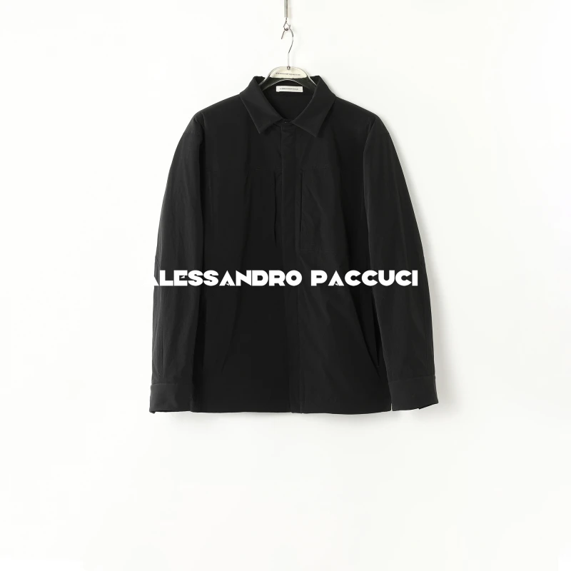 AP洛哥43180WT【酷川】骆驼绒翻领黑色简约时尚百搭外套2024冬