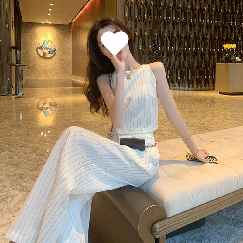 小香风套装女2025夏季新款高级感气质休闲时尚背心阔腿裤两件套