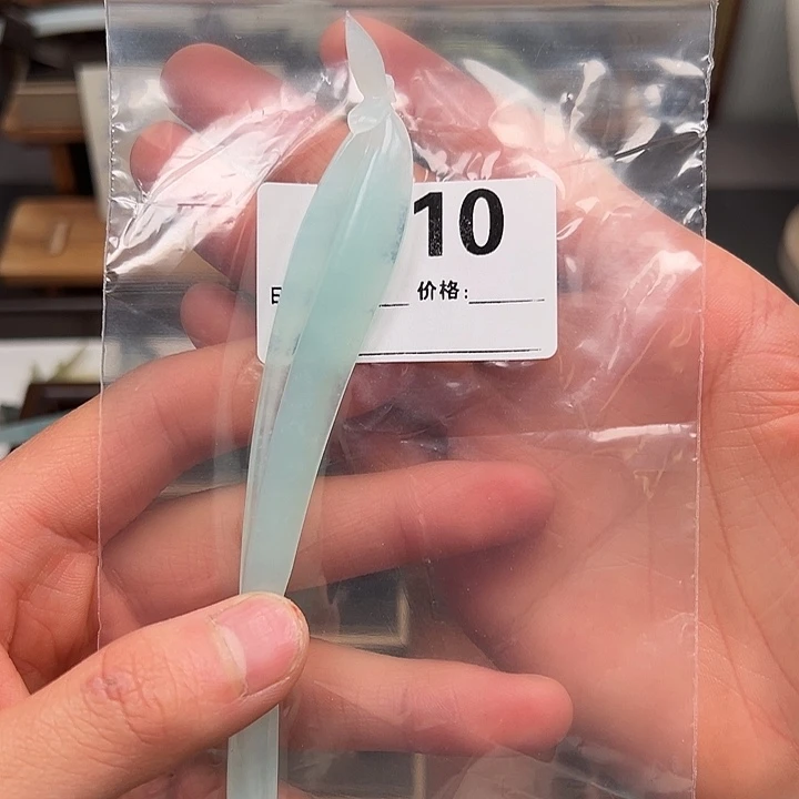 蛇纹石玉未镶嵌发簪