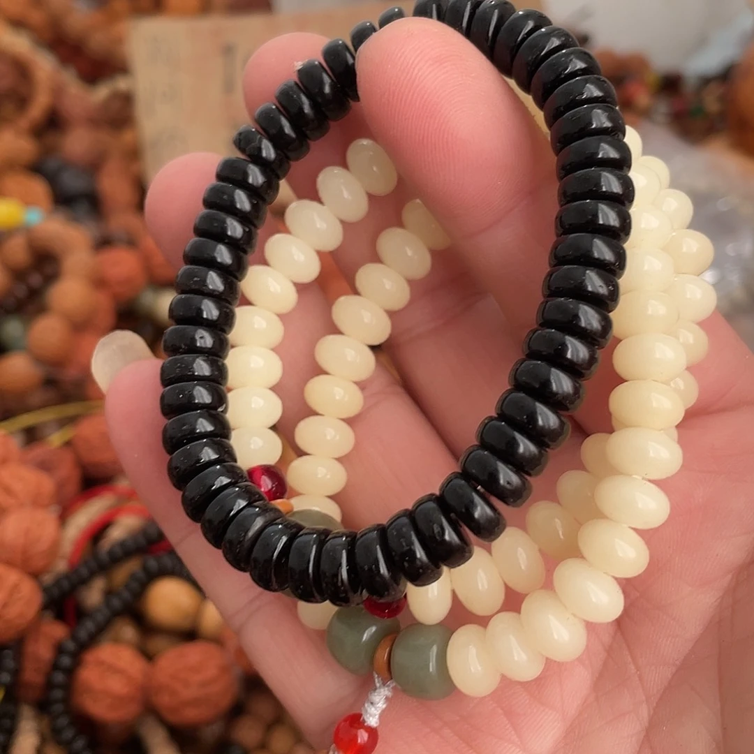 手链未镶嵌和田玉（糖玉）两件套