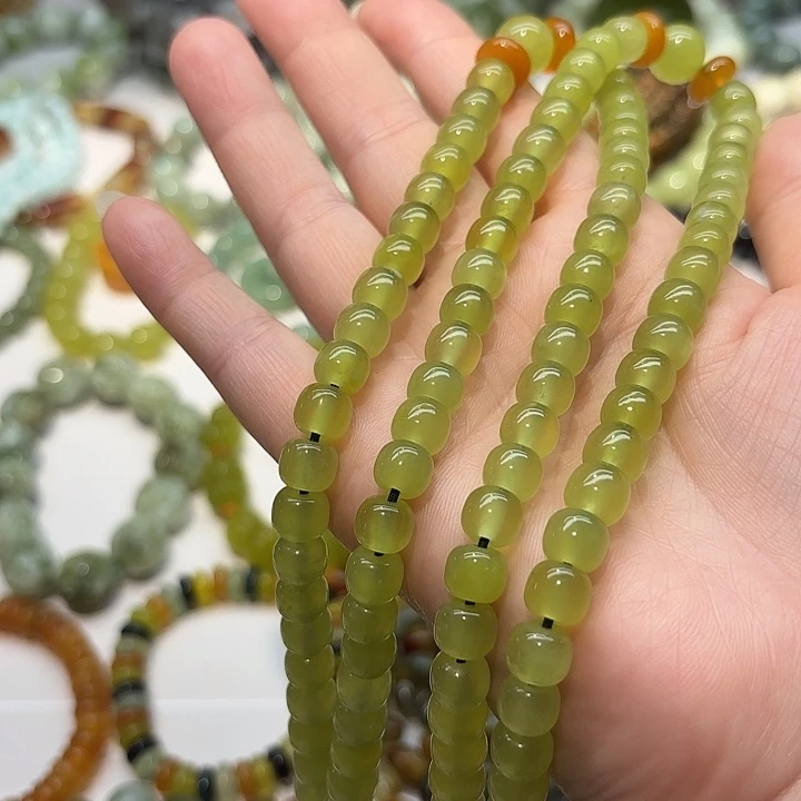 蛇纹石玉未镶嵌手串?**?