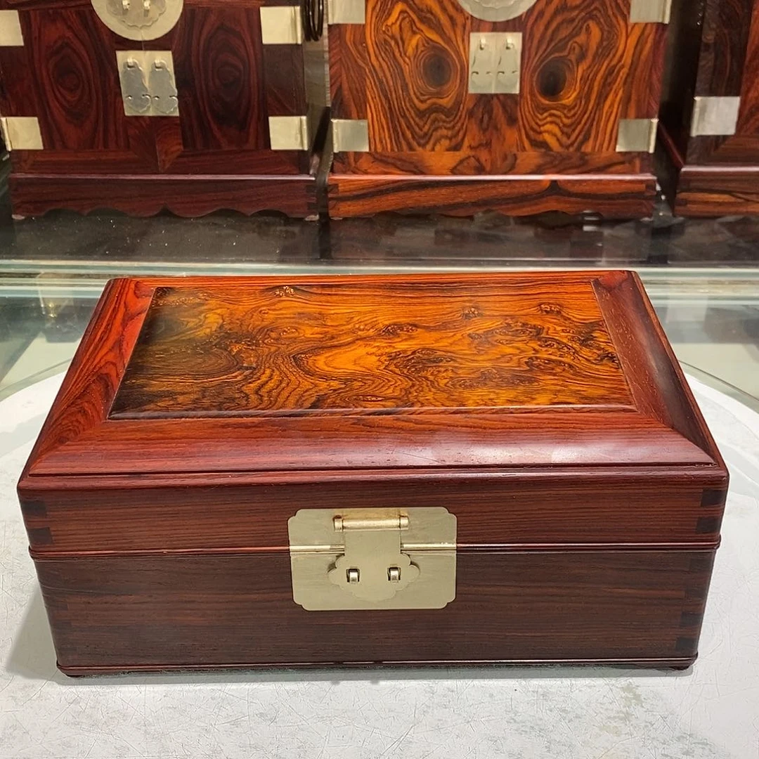 微凹黄檀（南美大红酸枝）独板收纳盒25/16/10