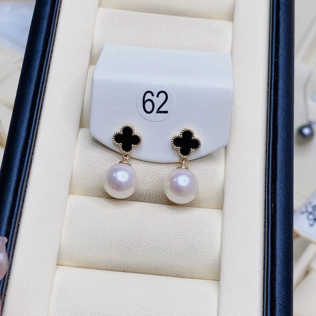 淡水珍珠耳饰银S925镶嵌M****u