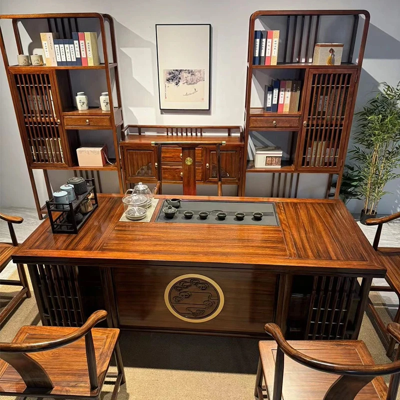 新中式茶桌家用简约禅意办公室茶桌椅泡茶桌茶具客厅古典两用茶艺