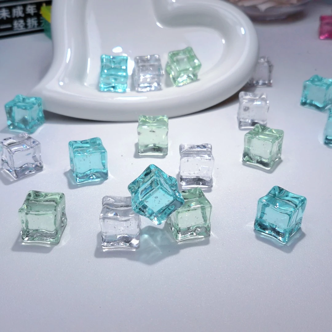 【夏日青柠】（夜光）星点冰块DIY手机支架摆件冰块