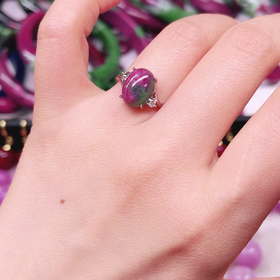 银S925镶嵌戒指红宝石