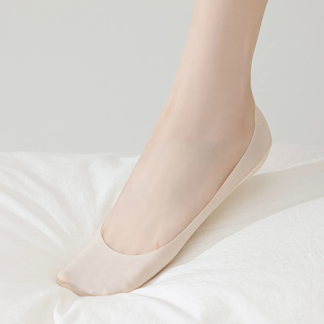 夏季薄款隐形袜子浅口棉船袜硅胶防滑不掉跟海绵底防汗不闷脚