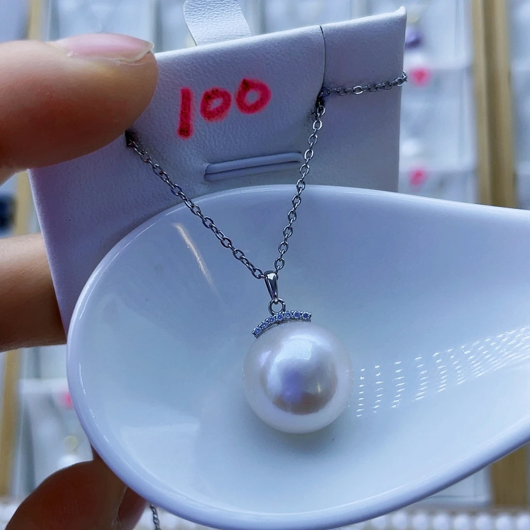 吊坠(不含链)18K金镶嵌淡水珍珠