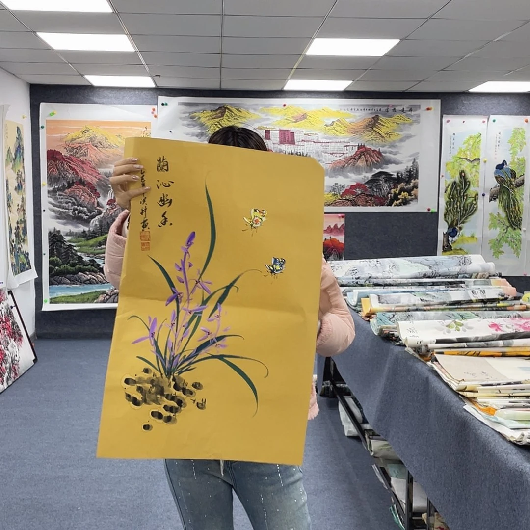 国画国画作品小姐姐放漏…