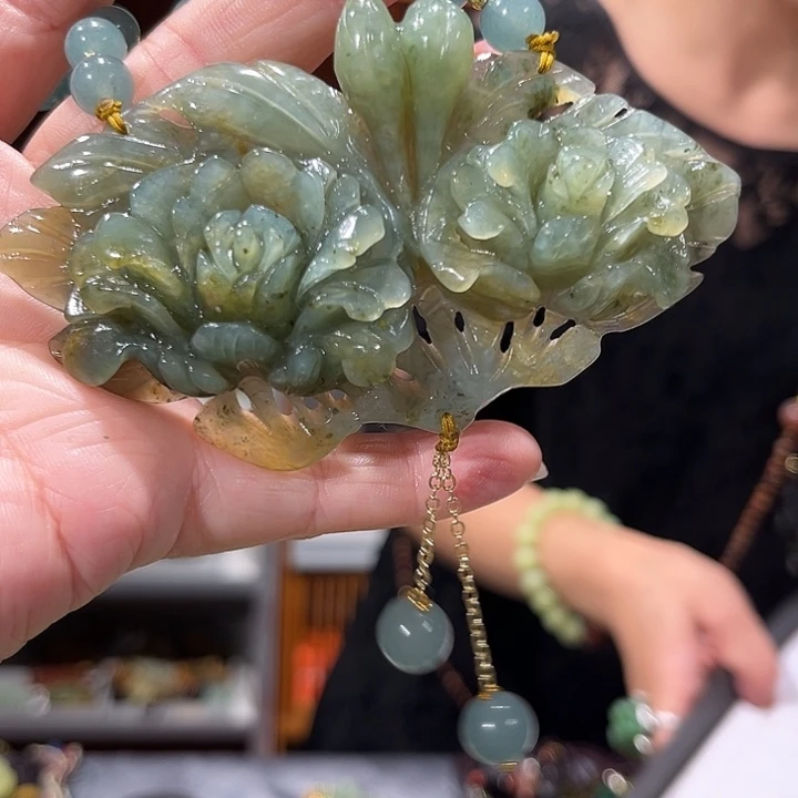 未镶嵌岫玉毛衣链
