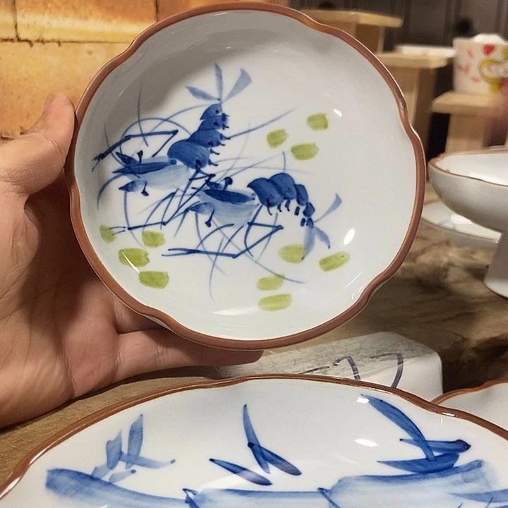 暇疵景德镇手绘高温釉下彩