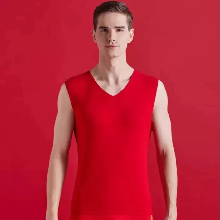 （4.0）大红男女红运山茶油男女背心