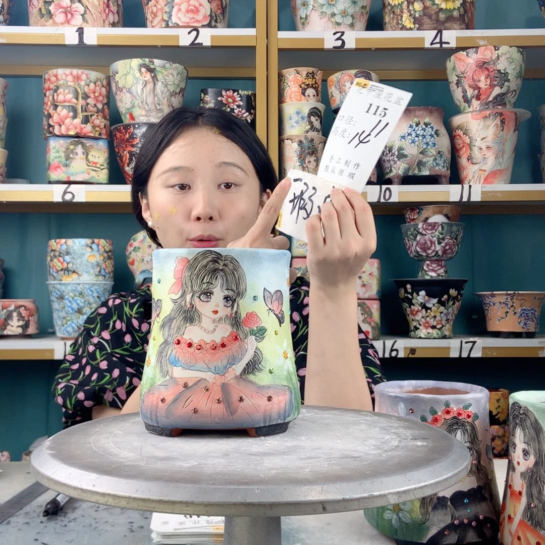 景德镇手工花盆115