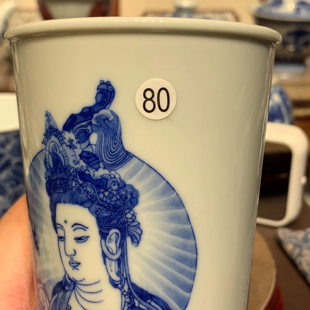 小***举80青花人物可乐杯gr172