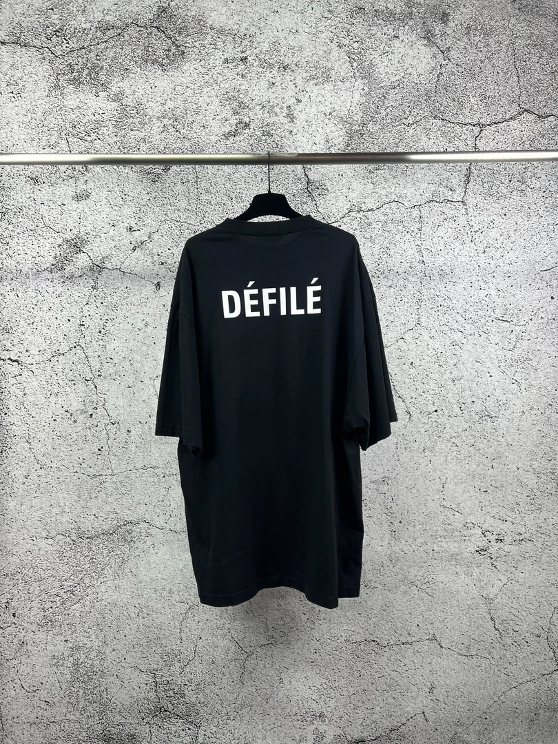 未使用 Balenciaga/巴黎世家 法语印花T恤/XS码/RN0126