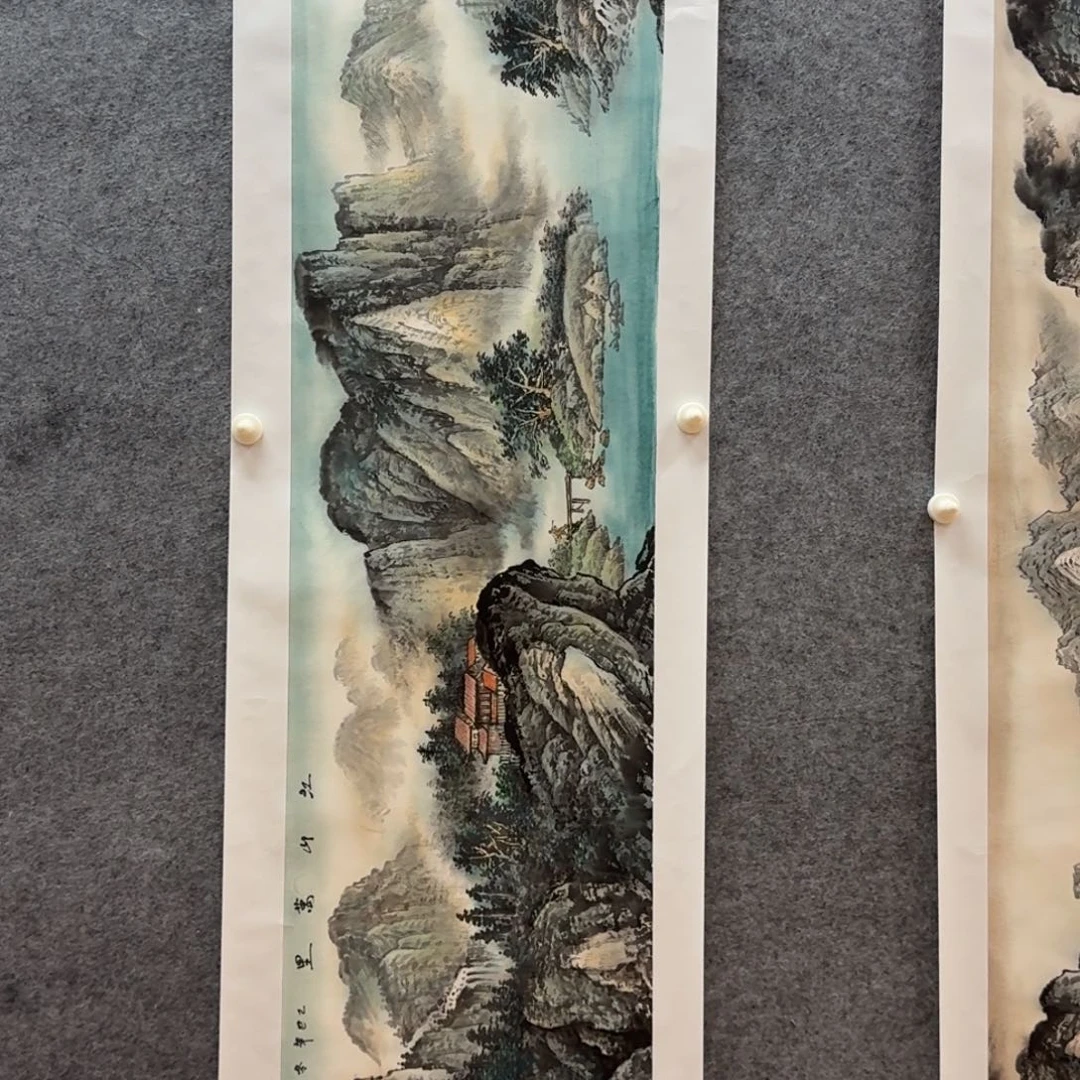 国画程云启138x34山水