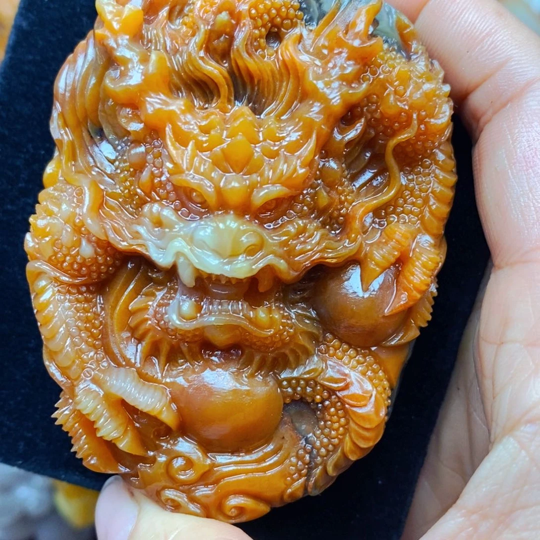 未镶嵌石英质玉（黄龙玉）吊坠(不含链)
