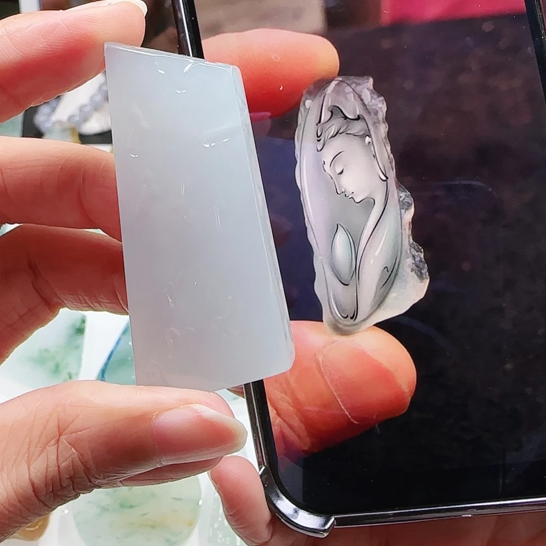 定制翡翠未镶嵌缅甸翡翠挂件
