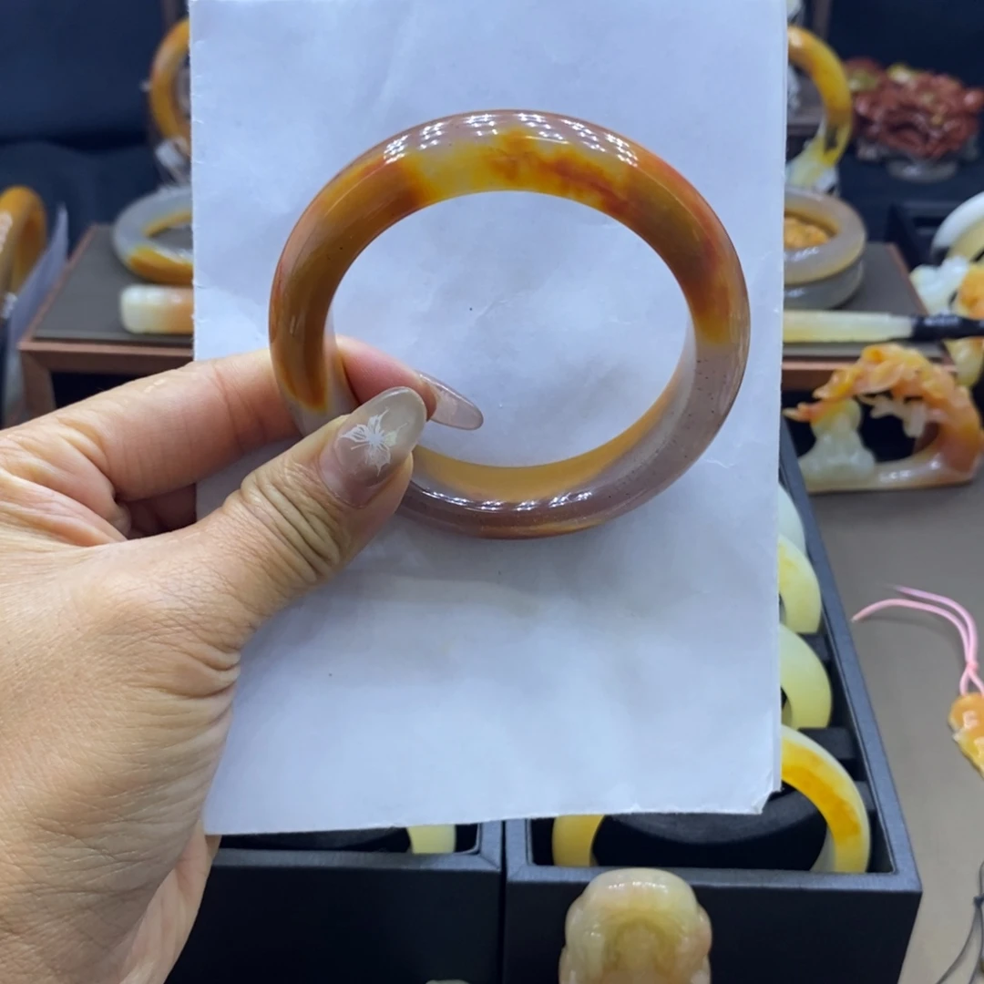 石英质玉（黄龙玉）未镶嵌手镯阳阳