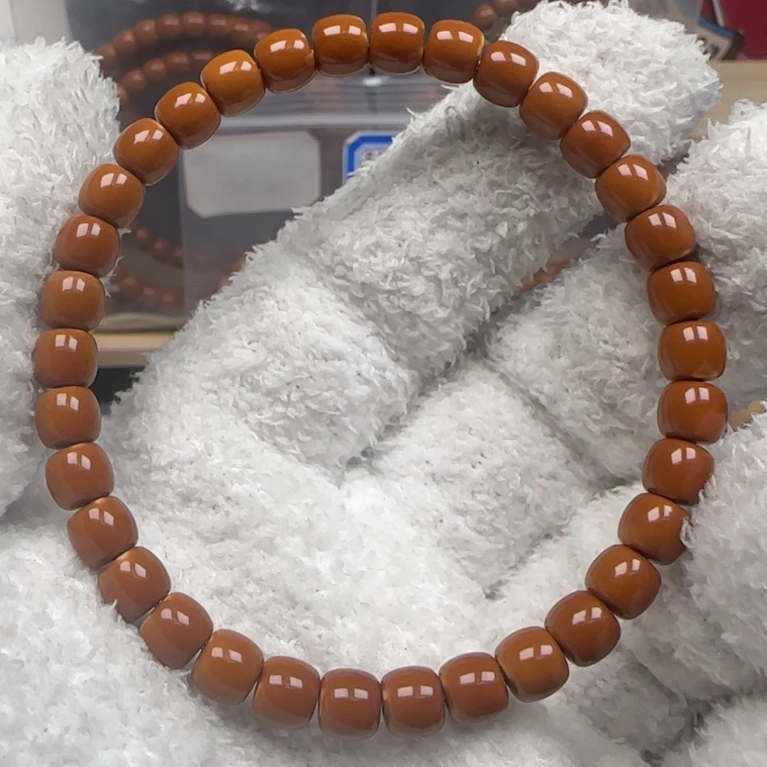 橄榄核手串老挝单圈正三花6.5福利