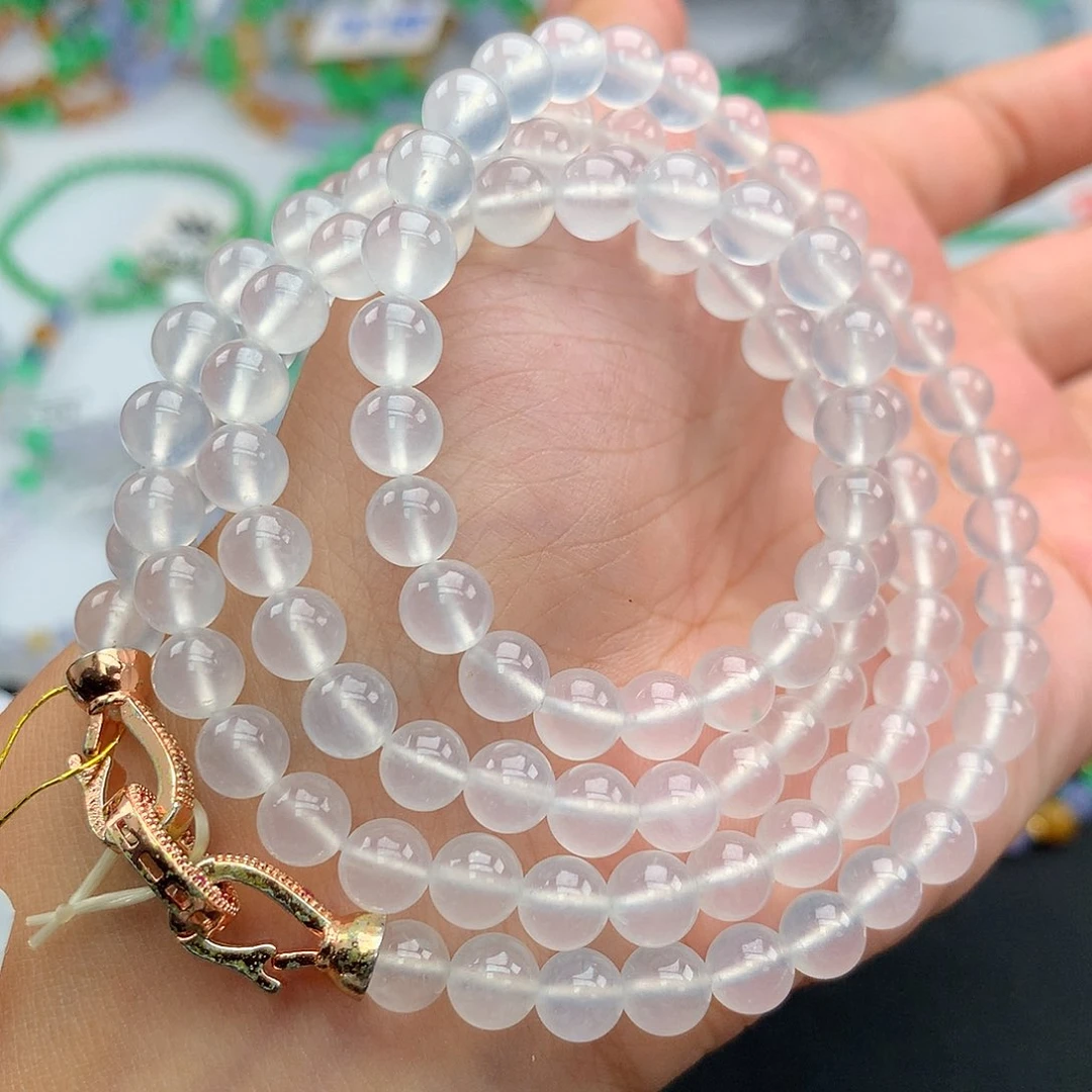 颈饰未镶嵌翡翠高冰钢玻璃茅台白冰5cc9t23卡6mm660