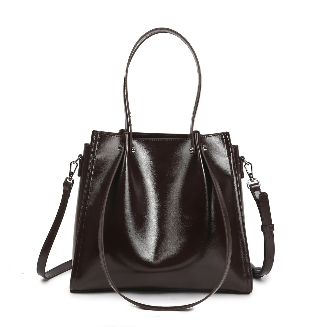 【佐伊甄选】SKL-5565-咖啡色轻奢女士经典小众斜挎斜跨包简约棕色