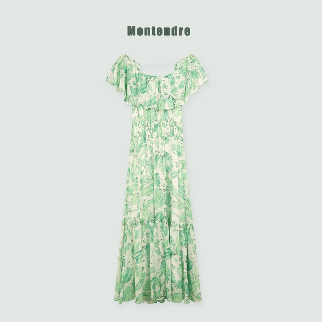 【胖虎家】夏季新款 显瘦时尚休闲气质显白连衣裙优雅长裙