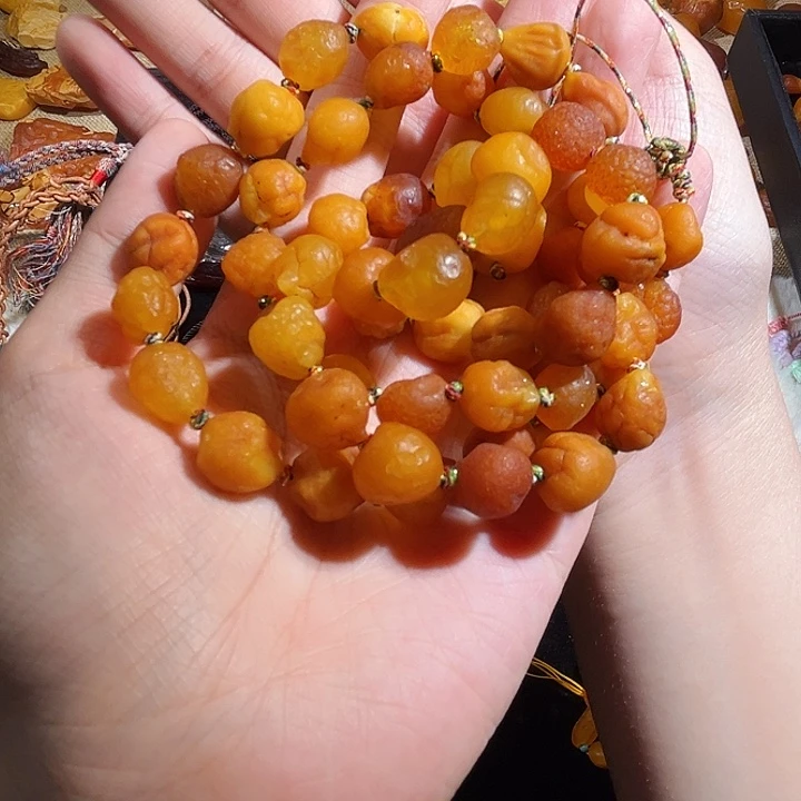 琥珀颈饰未镶嵌蜜蜡海漂脖挂
