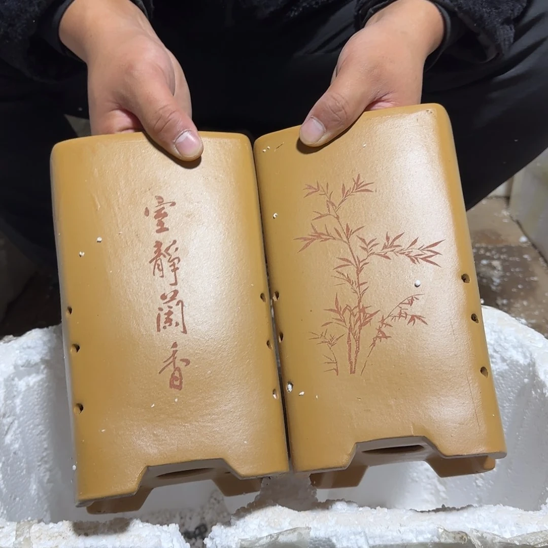 紫砂花盆口径14高度22