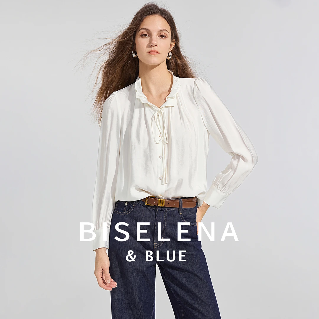 贝茜妮法式设计感衬衣女花边立领通勤白色上衣宽松显瘦长袖衬衫