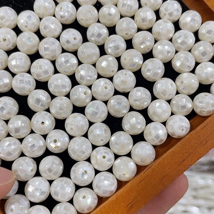 合金玛瑙/玉髓珠宝半成品2颗8mm白蝶贝华珍珠