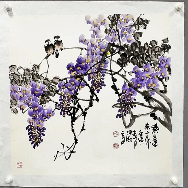 国画亲笔手绘放心去藏