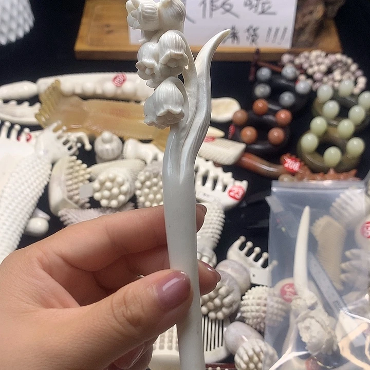 鹿角铃兰花发簪……