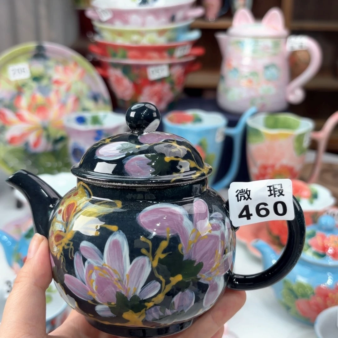 景德镇手绘高温釉下彩陶瓷茶具