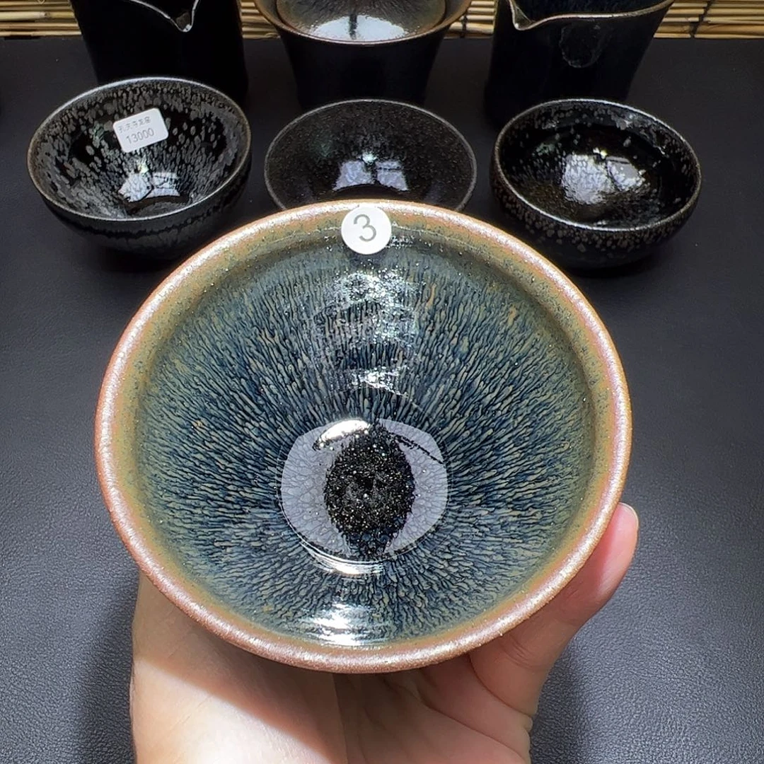 茶盏龙窑柴烧建盏，束口