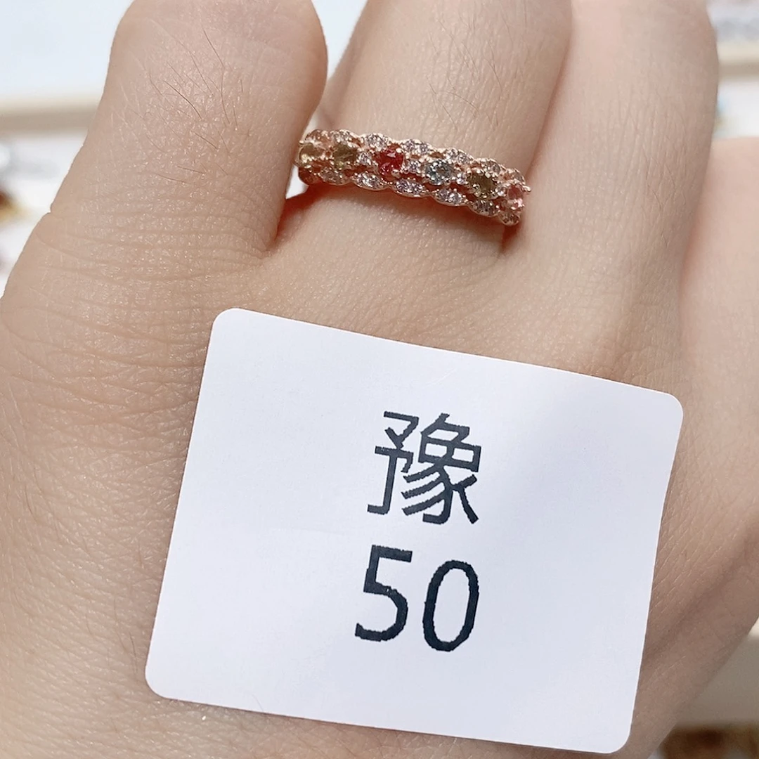 碧玺戒指银S925镶嵌豫50