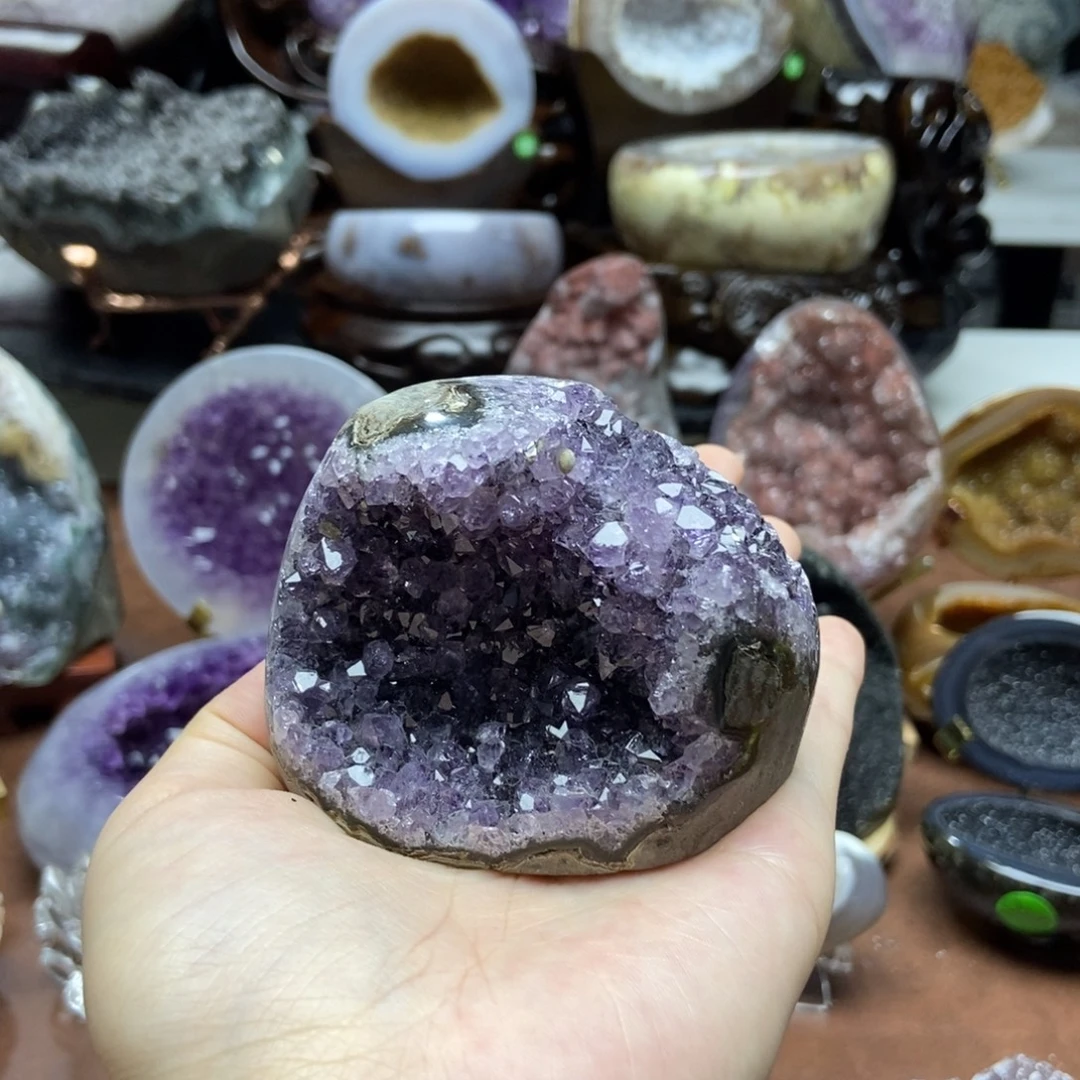 紫晶摆件未镶嵌水晶
