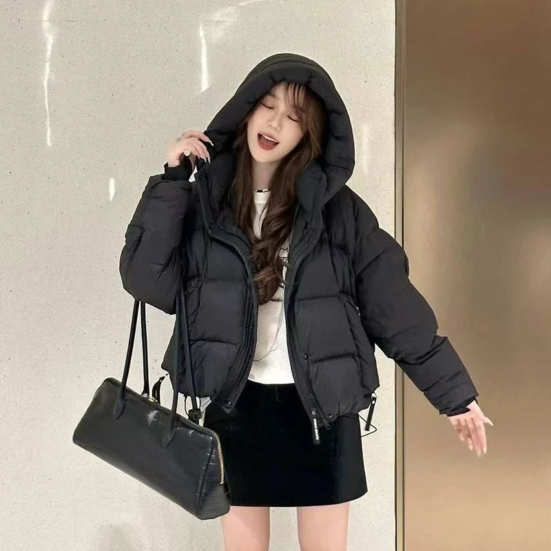 【羽绒服 亏米清货】羽绒服女2024年新短款加厚韩版宽松面包外套