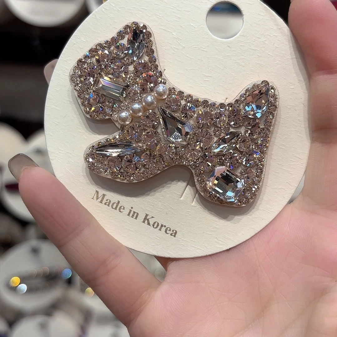 皮质铁合金进口香槟粉拜拜狗