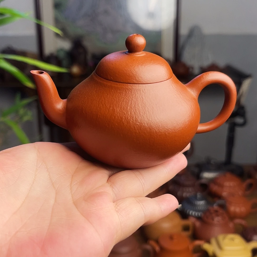 6***！壶紫砂原矿赵庄皱皮朱泥微瑕不调退