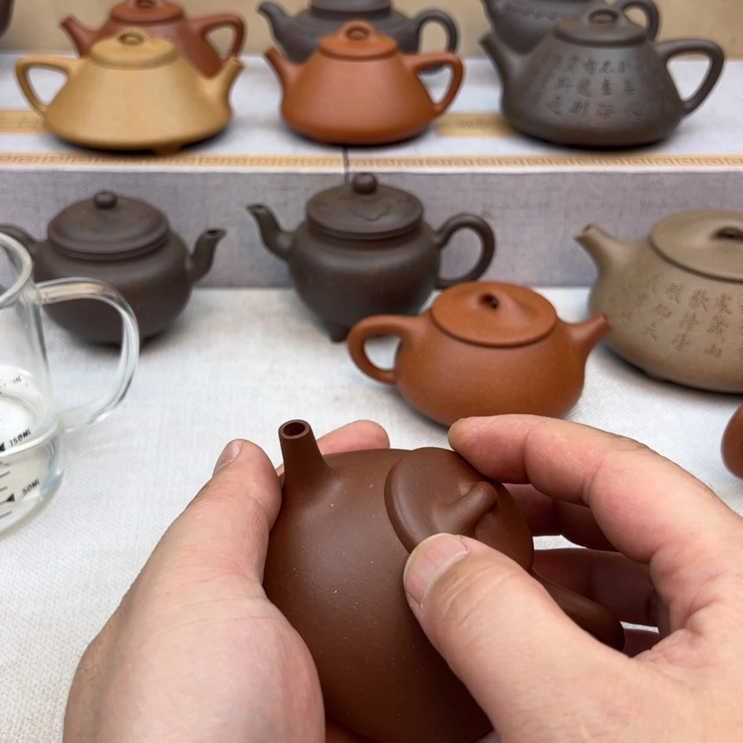 紫砂茶壶微瑕、130cc 石瓢普工、底槽青料