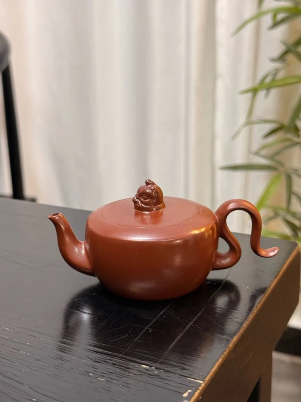 醒狮壶 全手工老朱泥薄胎全手工潮州手拉壶泡茶器精工小品壶399