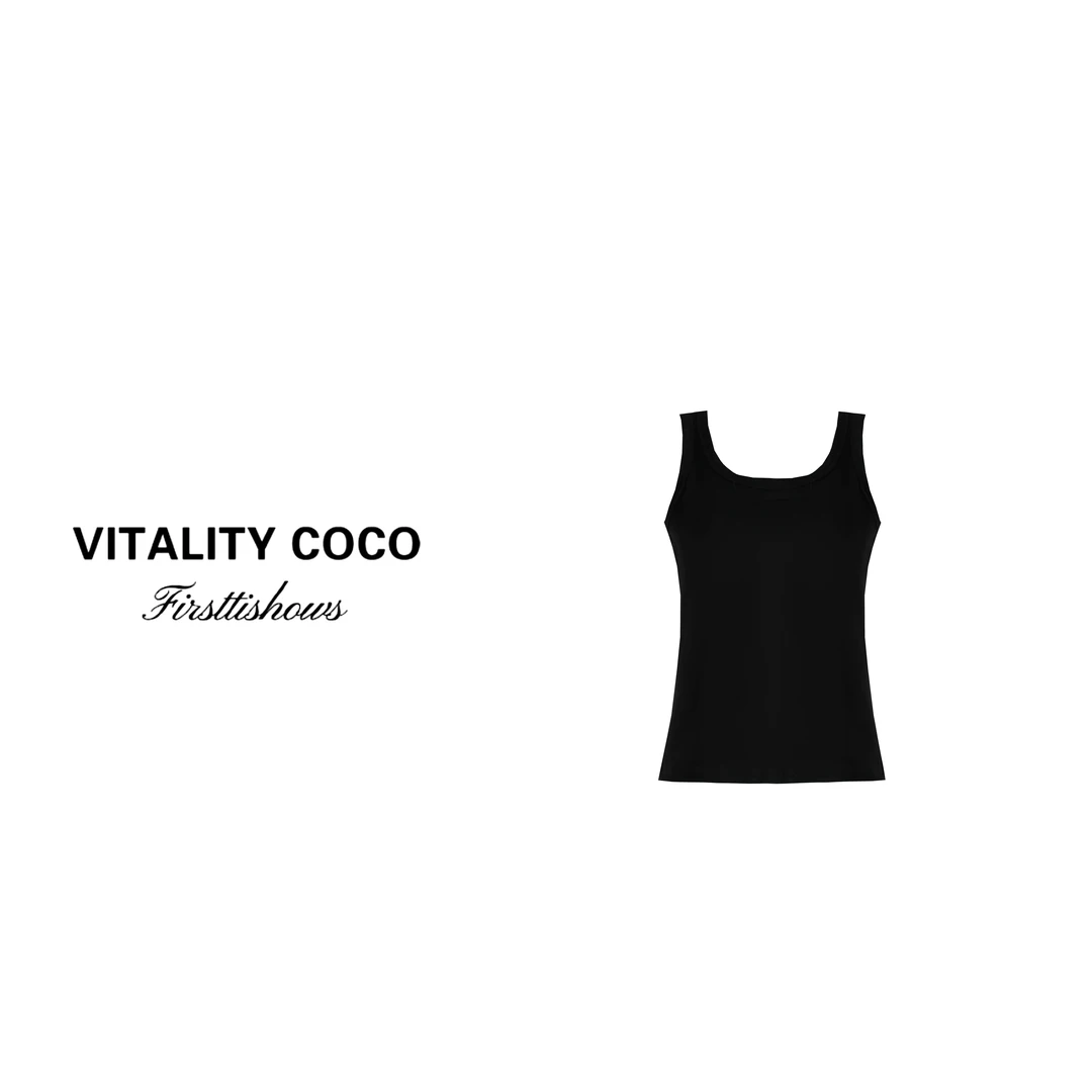 首秀·P系列无袖上衣女夏季内搭新款女装简约圆领吊带背心-2193