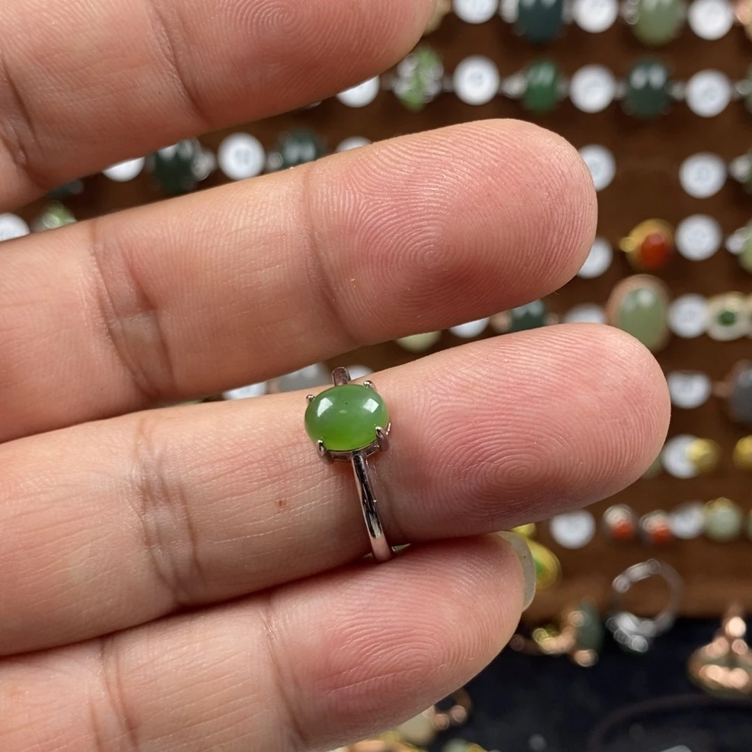 和田玉（碧玉）戒指合金