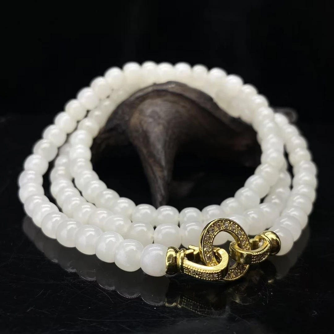 A1617 和田玉珠链 QQ433001