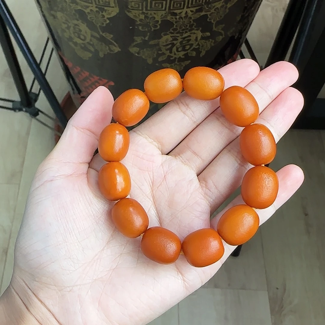 琥珀未镶嵌颈饰14MM