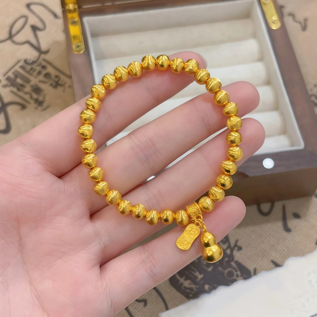 手链 高定精工经典黄色小葫芦猫眼珠手链精致轻奢气质手串