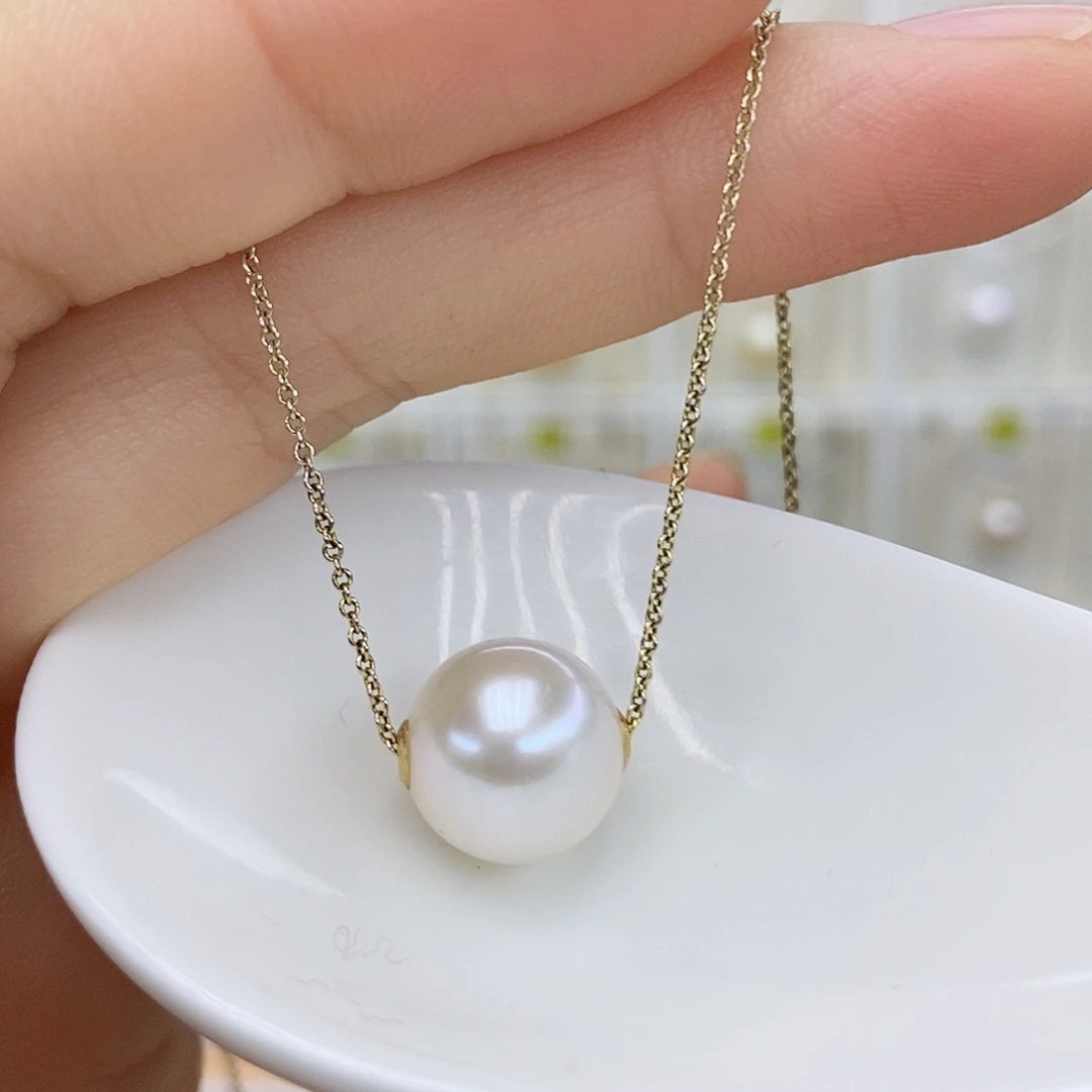 颈饰淡水珍珠18K金镶嵌