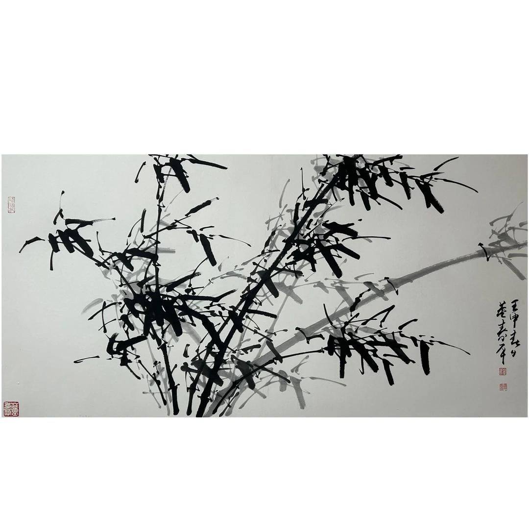 DSP-3-323 墨竹 尺寸69*138cm 纸本装裱